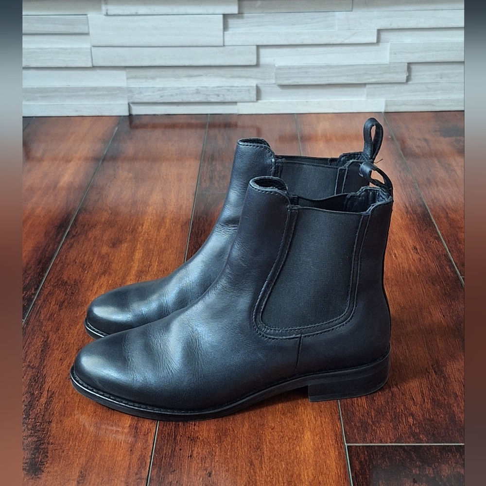 Thursday Boot Co Black Leather Womens Handcrafted Casual Duchess Booties Sz 6.5